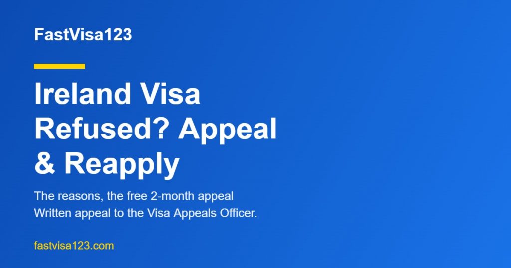 Ireland visa refused - reasons, Visa Appeals Officer appeal and reapply guide for Indians 2026 by FastVisa123
