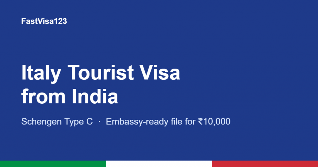 Italy tourist visa from India