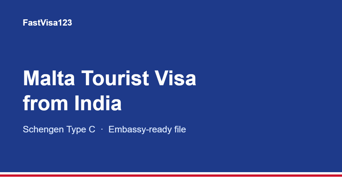 Malta tourist visa from India