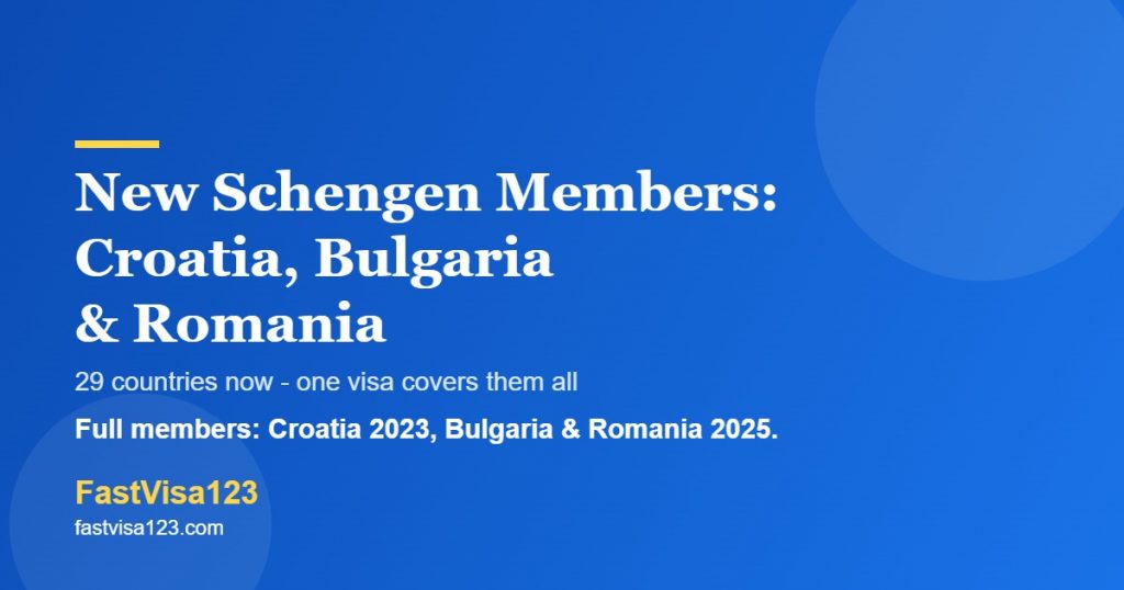 New Schengen members Croatia Bulgaria and Romania - what changed for Indian travellers 2026 by FastVisa123
