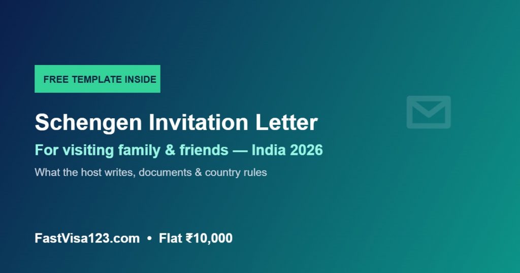 Schengen visa invitation letter for family and friends from India 2026 with template