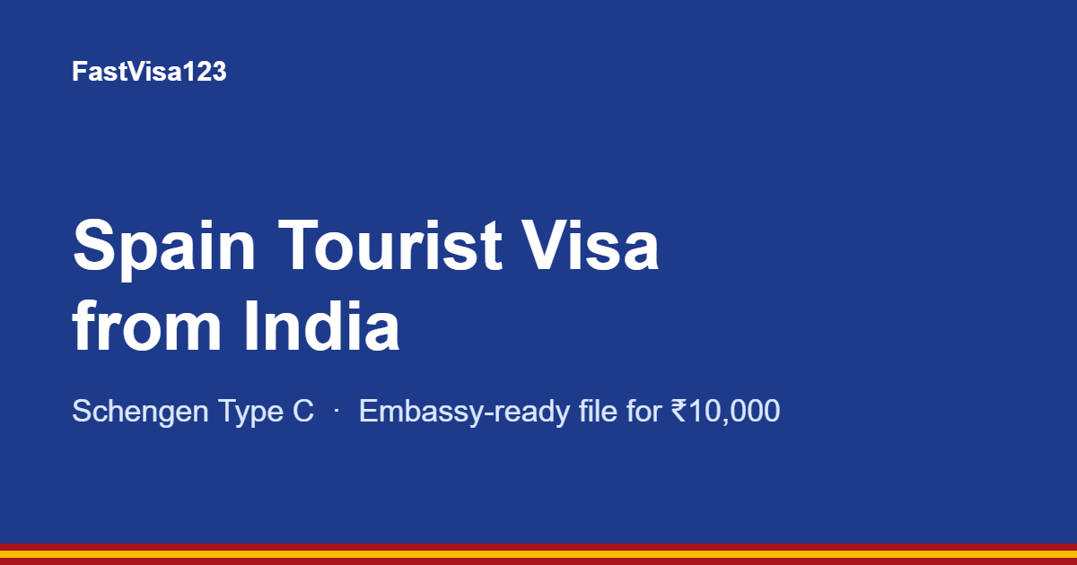 Spain tourist visa from India