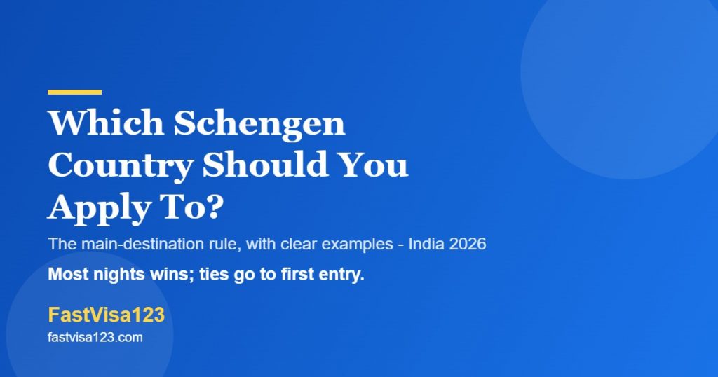 Which Schengen country to apply to - the main destination rule explained for Indians 2026 by FastVisa123