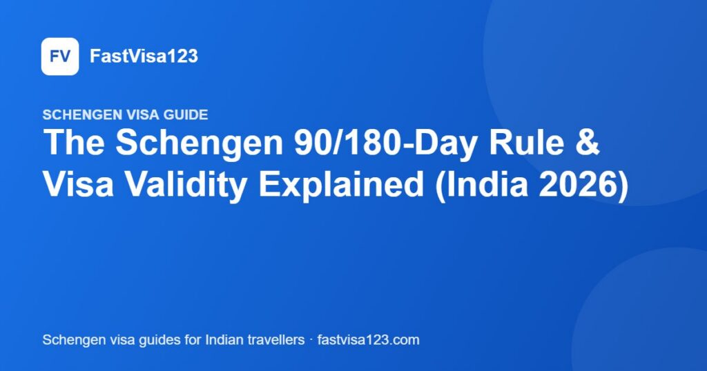 The Schengen 90/180-Day Rule & Visa Validity Explained (India 2026) – FastVisa123 guide