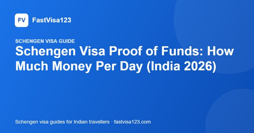 Schengen Visa Proof of Funds: How Much Money Per Day (India 2026) – FastVisa123 guide